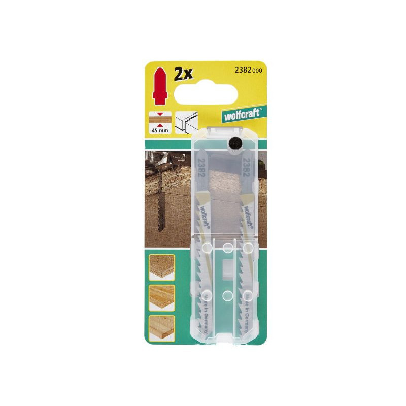 2 brzeszczoty Wolfcraft - uchwyt T, laminat, MDF 2 brzeszczoty Wolfcraft - uchwyt T, laminat, MDF