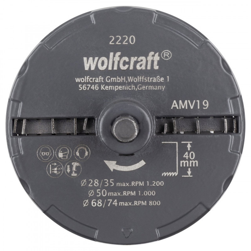Otwornica uniwersalna 28,35,50,68,75 mm Wolfcraft PRO Otwornica uniwersalna 28,35,50,68,75 mm Wolfcraft PRO