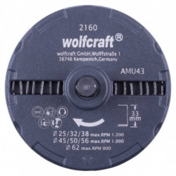 Otwornica uniwersalna 25,32,38,45,50,56,62 mm Wolfcraft Otwornica uniwersalna 25,32,38,45,50,56,62 mm Wolfcraft