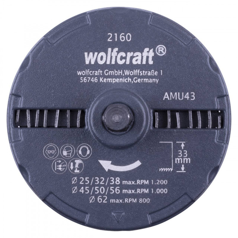 Otwornica uniwersalna 25,32,38,45,50,56,62 mm Wolfcraft Otwornica uniwersalna 25,32,38,45,50,56,62 mm Wolfcraft