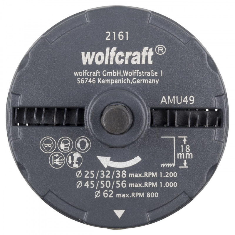 Otwornica uniwersalna 25,32,38,45,50,56,62 mm Wolfcraft Otwornica uniwersalna 25,32,38,45,50,56,62 mm Wolfcraft