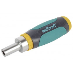 Mini-wkrętak z mechanizmem grzechotkowyn i 5 bitów Wolfcraft Mini-wkrętak z mechanizmem grzechotkowyn i 5 bitów Wolfcraft