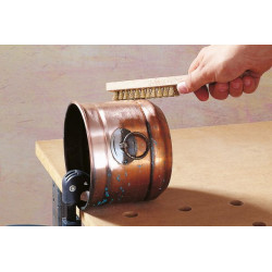 Szczotka ręczna 4-rzedowa 220 mm Wolfcraft - drut mosiężny Szczotka ręczna 4-rzedowa 220 mm Wolfcraft - drut mosiężny