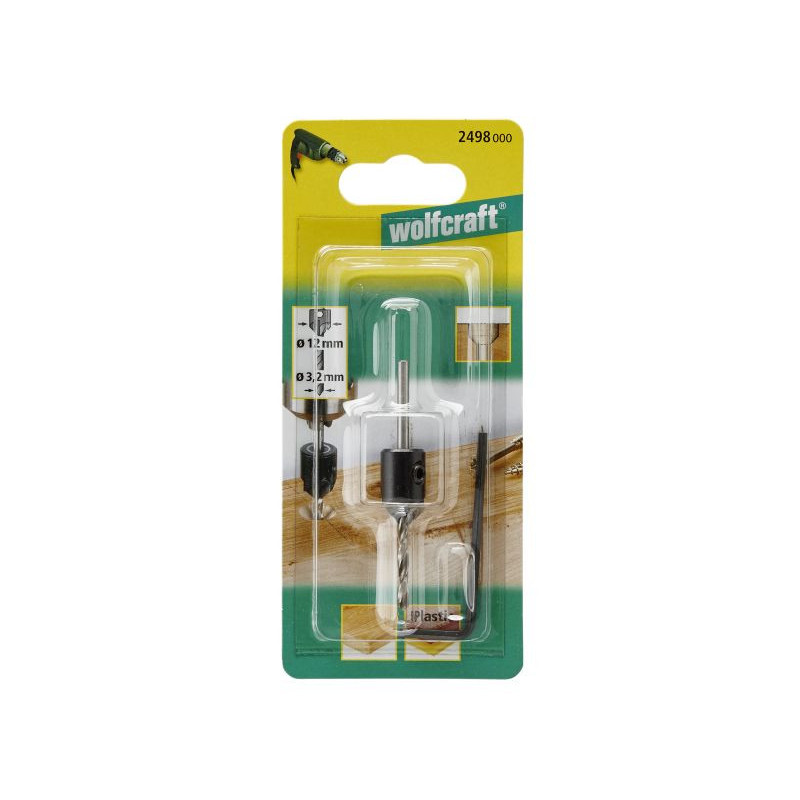 Nawiertak z fazownikiem 3,2 - 12 mm Wolfcraft Nawiertak z fazownikiem 3,2 - 12 mm Wolfcraft