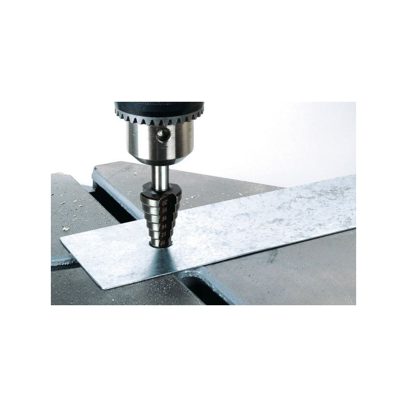 Wiertło stopniowane HSS 4-20 mm Wolfcraft, trzpień 8 mm Wiertło stopniowane HSS 4-20 mm Wolfcraft, trzpień 8 mm