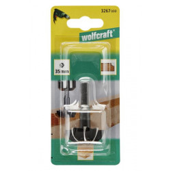Frez promieniowy pół wypukły 35 mm Wolfcraft - WS, trzpień 8 mm Frez promieniowy pół wypukły 35 mm Wolfcraft - WS, trzpień 8 mm