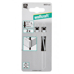 2 brzeszczoty Wolfcraft - uchwyt T, 75 mm - szybkie i zgrubne cięcie 2 brzeszczoty Wolfcraft - uchwyt T, 75 mm - szybkie i zgrubne cięcie