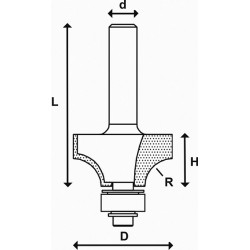 Frez promieniowy 25/13,5/r 6,3 ABRABORO - TCT Frez promieniowy 25/13,5/r 6,3 ABRABORO - TCT