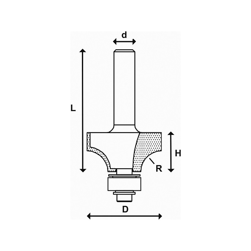 Frez promieniowy 25/13,5/r 6,3 ABRABORO - TCT