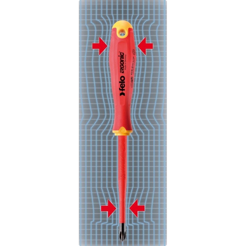 Wkrętak FELO Ergonic SLIM VDE plus/minus Z2 Wkrętak FELO Ergonic SLIM VDE plus/minus Z2