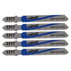 5 brzeszczotów Wolfcraft - uchwyt T, blachy, metale nieżelazne, aluminium, dokładne cięcia 5 brzeszczotów Wolfcraft - uchwyt T, blachy, metale nieżelazne, aluminium, dokładne cięcia