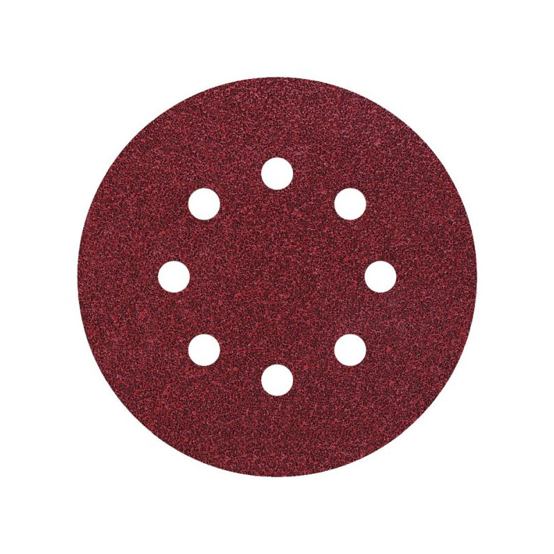Papier szlifierski 125 mm Wolfcraft - gr. 60/80/120, perforowany, na rzep [15 szt.]