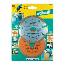 2 tarcze diamentowe fi 110 mm, Wolfcraft 2 tarcze diamentowe fi 110 mm, Wolfcraft
