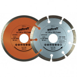 2 tarcze diamentowe fi 110 mm, Wolfcraft 2 tarcze diamentowe fi 110 mm, Wolfcraft