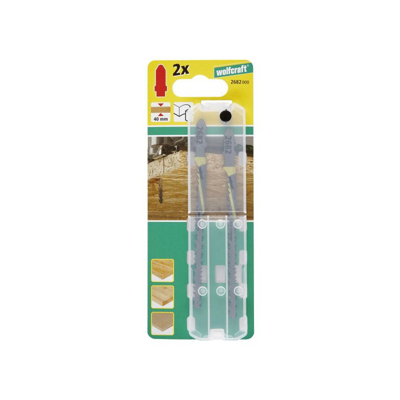 2 brzeszczoty Wolfcraft - uchwyt T, 85 mm, miękkie drewno, sklejka, MDF 2 brzeszczoty Wolfcraft - uchwyt T, 85 mm, miękkie drewno, sklejka, MDF