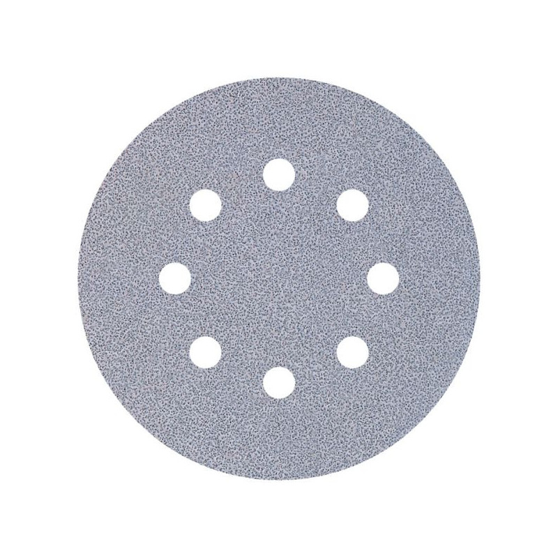Papier szlifierski 125 mm Wolfcraft - gr. 180, perforowany, na rzep - do farby i lakieru [25 szt.]