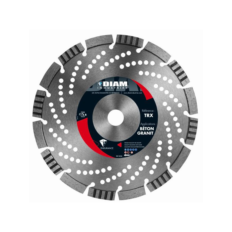 Tarcza diamentowa 125 x 22/12 DIAM TRX laser, profesjonalna +
