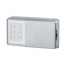 Lampka meblowa do szaf przesuwnych SNAP LED 25lm 2700K 4xAAA srebrny / tworzywo sztuczne Lampka meblowa do szaf przesuwnych SNAP LED 25lm 2700K 4xAAA srebrny / tworzywo sztuczne