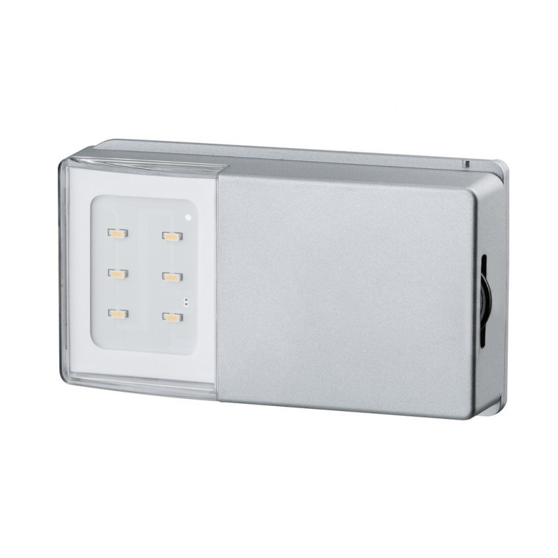 Lampka meblowa do szaf przesuwnych SNAP LED 25lm 2700K 4xAAA srebrny / tworzywo sztuczne Lampka meblowa do szaf przesuwnych SNAP LED 25lm 2700K 4xAAA srebrny / tworzywo sztuczne