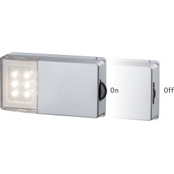 Lampka meblowa do szaf przesuwnych SNAP LED 25lm 2700K 4xAAA srebrny / tworzywo sztuczne Lampka meblowa do szaf przesuwnych SNAP LED 25lm 2700K 4xAAA srebrny / tworzywo sztuczne