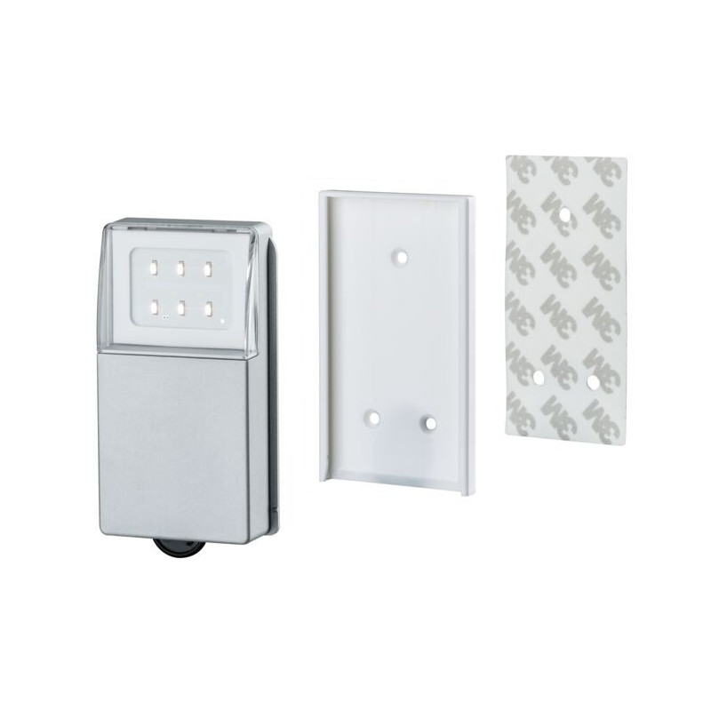 Lampka meblowa do szaf przesuwnych SNAP LED 25lm 2700K 4xAAA srebrny / tworzywo sztuczne Lampka meblowa do szaf przesuwnych SNAP LED 25lm 2700K 4xAAA srebrny / tworzywo sztuczne