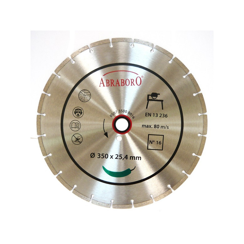 Tarcza diamentowa 350 x 25,4/7 ABRABORO N16, standard