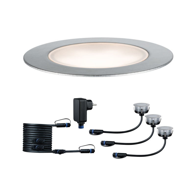 Oprawa wpuszczana Plug & Shine FLOOR ECO LED 3x1.3W 3000K IP65 24V srebrny / tworzywo sztuczne Oprawa wpuszczana Plug & Shine FLOOR ECO LED 3x1.3W 3000K IP65 24V srebrny / tworzywo sztuczne