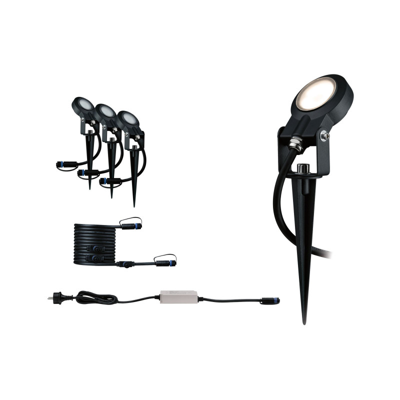 Reflektor ogrodowy Plug & Shine STING zestaw kompletny 3x6W 3000K 520lm DIM IP67 24V antracyt / aluminum Reflektor ogrodowy Plug & Shine STING zestaw kompletny 3x6W 3000K 520lm DIM IP67 24V antracyt / aluminum