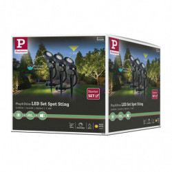 Reflektor ogrodowy Plug & Shine STING zestaw kompletny 3x6W 3000K 520lm DIM IP67 24V antracyt / aluminum Reflektor ogrodowy Plug & Shine STING zestaw kompletny 3x6W 3000K 520lm DIM IP67 24V antracyt / aluminum