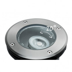 Oprawa dogruntowa Plug & Shine FLOOR regulowana 20st. 6W 3000K 428lm IP67 24V srebrny / metal Oprawa dogruntowa Plug & Shine FLOOR regulowana 20st. 6W 3000K 428lm IP67 24V srebrny / metal