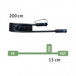 Przewód połączeniowy Plug & Shine 2m 1in-2out IP68 24V czarny / tworzywo sztuczne Przewód połączeniowy Plug & Shine 2m 1in-2out IP68 24V czarny / tworzywo sztuczne