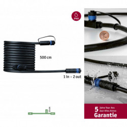 Przewód połączeniowy Plug & Shine 5m 1in-2out IP68 24V czarny / tworzywo sztuczne Przewód połączeniowy Plug & Shine 5m 1in-2out IP68 24V czarny / tworzywo sztuczne