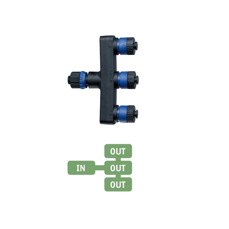 Rozdzielacz Plug & Shine 1in-3out IP68 czarny tworzywo sztuczne Rozdzielacz Plug & Shine 1in-3out IP68 czarny tworzywo sztuczne
