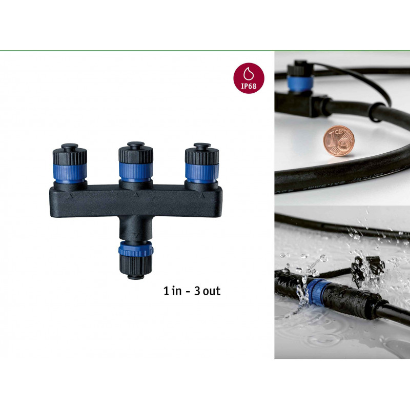 Rozdzielacz Plug & Shine 1in-3out IP68 czarny tworzywo sztuczne Rozdzielacz Plug & Shine 1in-3out IP68 czarny tworzywo sztuczne
