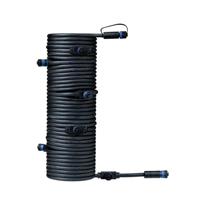 Przewód połączeniowy Plug & Shine 15m 1in-7out IP68 24V czarny tworzywo sztuczne Przewód połączeniowy Plug & Shine 15m 1in-7out IP68 24V czarny tworzywo sztuczne