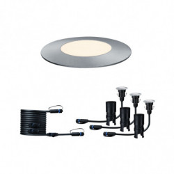 Oprawa dogruntowa Plug & Shine FLOOR MINI zestaw przedłużajacy 3x2,5W 3000K IP67 24V srebrny Oprawa dogruntowa Plug & Shine FLOOR MINI zestaw przedłużajacy 3x2,5W 3000K IP67 24V srebrny