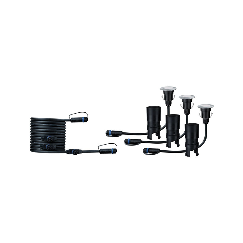 Oprawa dogruntowa Plug & Shine FLOOR MINI zestaw przedłużajacy 3x2,5W 3000K IP67 24V srebrny Oprawa dogruntowa Plug & Shine FLOOR MINI zestaw przedłużajacy 3x2,5W 3000K IP67 24V srebrny