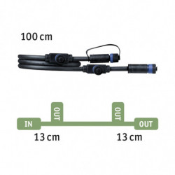 Przewód połączeniowy Plug & Shine 1m 1in-3out IP68 24V czarny / tworzywo sztuczne Przewód połączeniowy Plug & Shine 1m 1in-3out IP68 24V czarny / tworzywo sztuczne