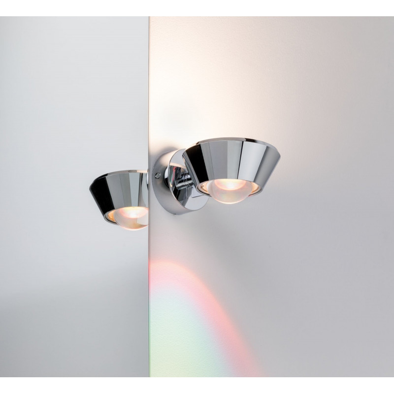 Oprawa ścienna SABIK LED DIM 13W 800lm/ 390lm 2700K IP44 230V chrom / tworzywo sztuczne Oprawa ścienna SABIK LED DIM 13W 800lm/ 390lm 2700K IP44 230V chrom / tworzywo sztuczne