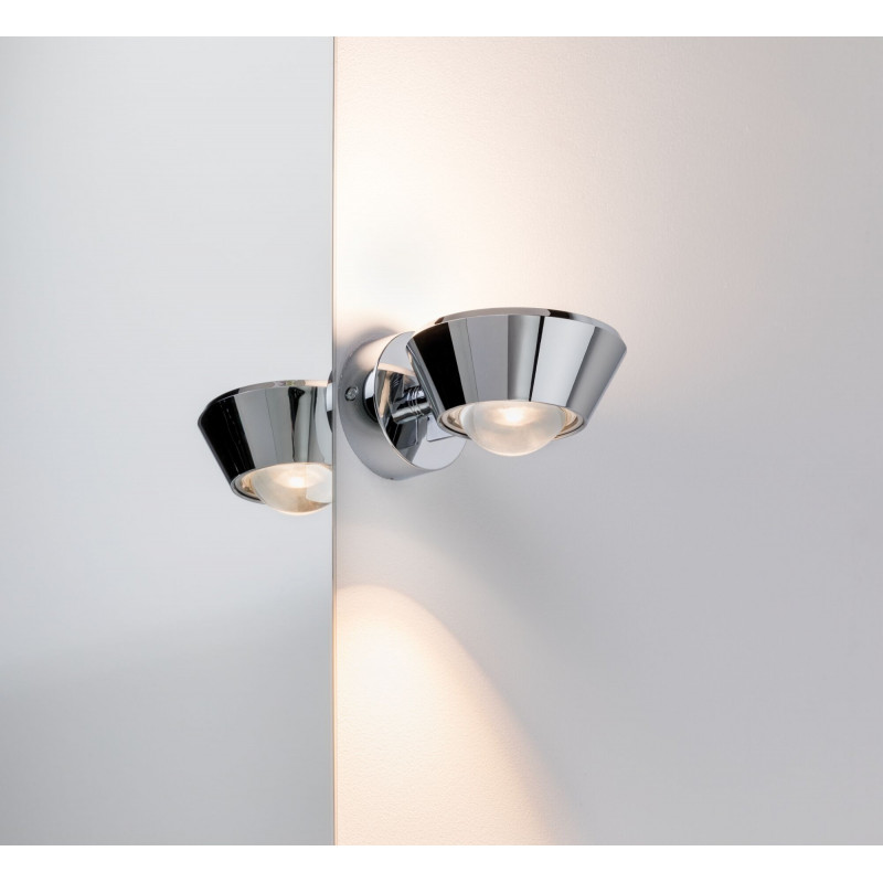 Oprawa ścienna SABIK LED DIM 13W 800lm/ 390lm 2700K IP44 230V chrom / tworzywo sztuczne Oprawa ścienna SABIK LED DIM 13W 800lm/ 390lm 2700K IP44 230V chrom / tworzywo sztuczne