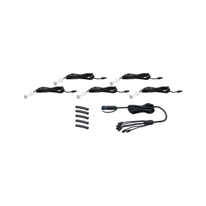 Oprawa wbudowana Plug & Shine MicroPen II zestaw przedłużający 5x0,2W 3000K IP67 24V zestaw dodatkowy srebrny / stal Oprawa wbudowana Plug & Shine MicroPen II zestaw przedłużający 5x0,2W 3000K IP67 24V zestaw dodatkowy srebrny / stal