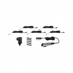 Oprawa do wbudowana Plug & Shine MicroPen II zestaw kompletny 5x0,2W 3000K IP67 24V zestaw dodatkowy srebrny / stal Oprawa do wbudowana Plug & Shine MicroPen II zestaw kompletny 5x0,2W 3000K IP67 24V zestaw dodatkowy srebrny / stal