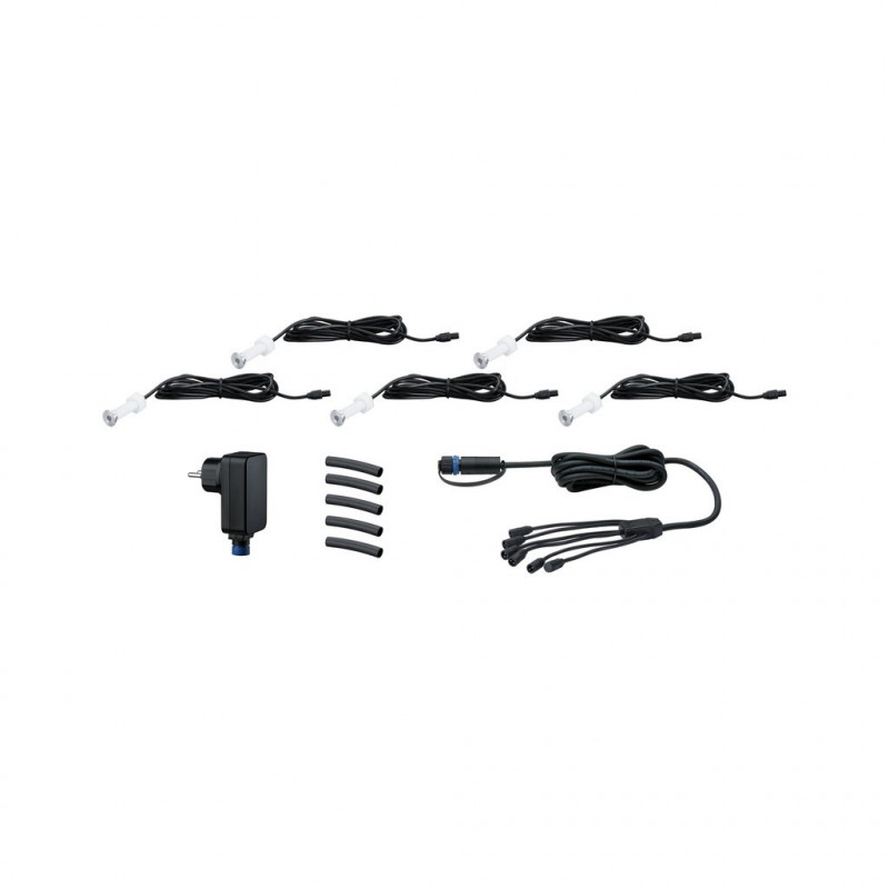 Oprawa do wbudowana Plug & Shine MicroPen II zestaw kompletny 5x0,2W 3000K IP67 24V zestaw dodatkowy srebrny / stal Oprawa do wbudowana Plug & Shine MicroPen II zestaw kompletny 5x0,2W 3000K IP67 24V zestaw dodatkowy srebrny / stal