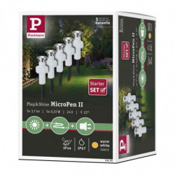 Oprawa do wbudowana Plug & Shine MicroPen II zestaw kompletny 5x0,2W 3000K IP67 24V zestaw dodatkowy srebrny / stal Oprawa do wbudowana Plug & Shine MicroPen II zestaw kompletny 5x0,2W 3000K IP67 24V zestaw dodatkowy srebrny / stal