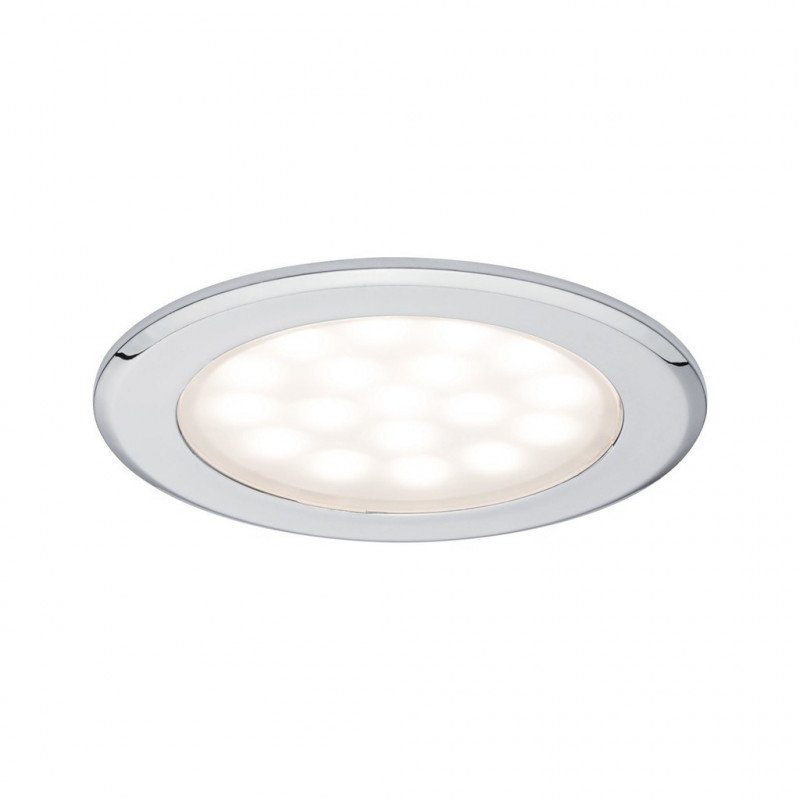 Oprawa wpuszczana punktowa LED 2x2,5W 2x180lm 65mm 3000K 230/12V chrom Oprawa wpuszczana punktowa LED 2x2,5W 2x180lm 65mm 3000K 230/12V chrom