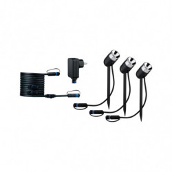Reflektor ogrodowy Plug & Shine PIKE zestaw 3x3,5W 3000K IP67 24V antracyt / tworzywo sztuczne Reflektor ogrodowy Plug & Shine PIKE zestaw 3x3,5W 3000K IP67 24V antracyt / tworzywo sztuczne