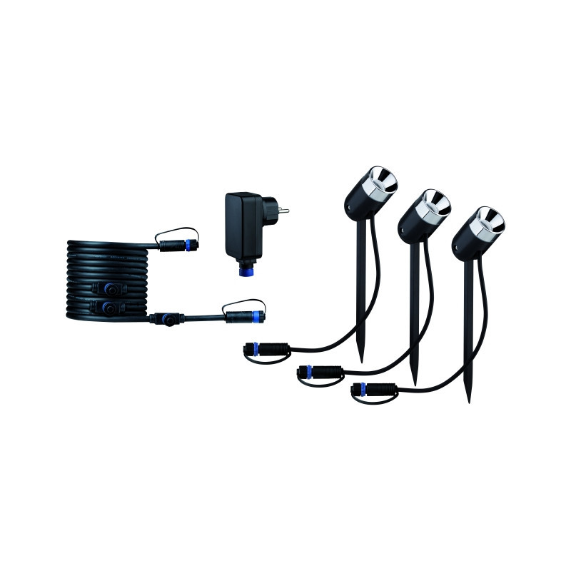 Reflektor ogrodowy Plug & Shine PIKE zestaw 3x3,5W 3000K IP67 24V antracyt / tworzywo sztuczne Reflektor ogrodowy Plug & Shine PIKE zestaw 3x3,5W 3000K IP67 24V antracyt / tworzywo sztuczne