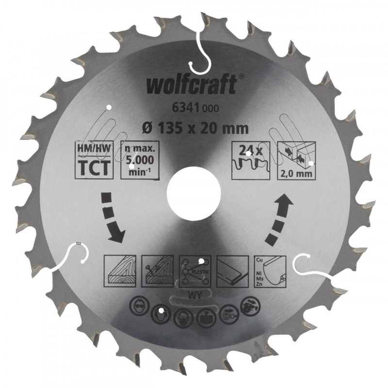 Tarcza HM do pilarek akumulatorowych Wolfcraft Fi 135