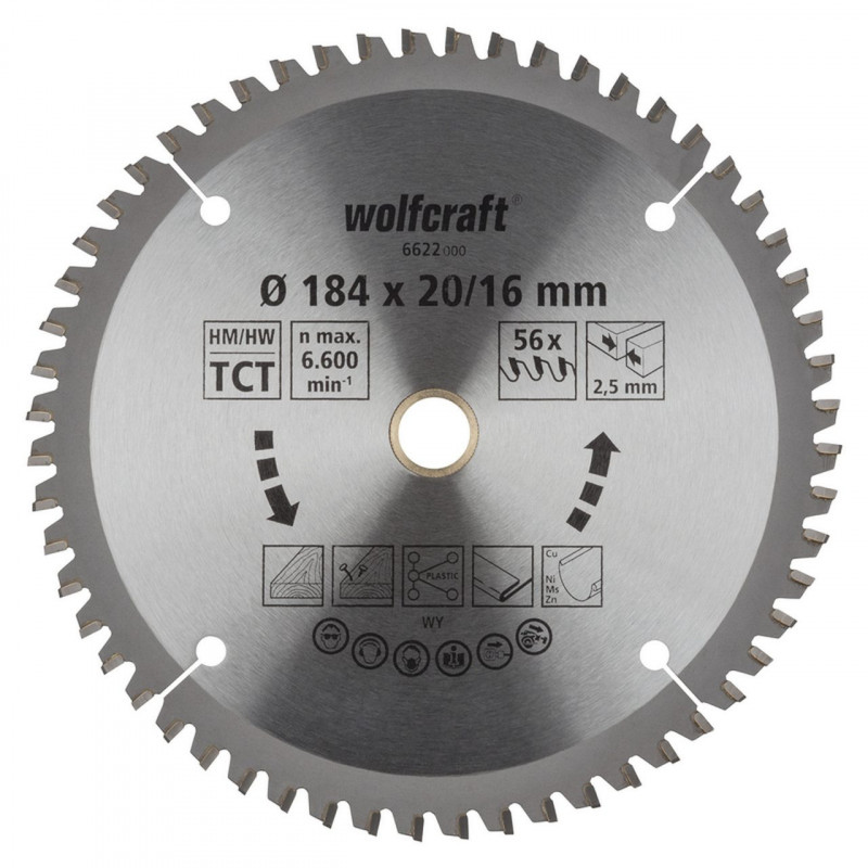 Tarcza HM do pilarek ręcznych Wolfcraft Fi 184