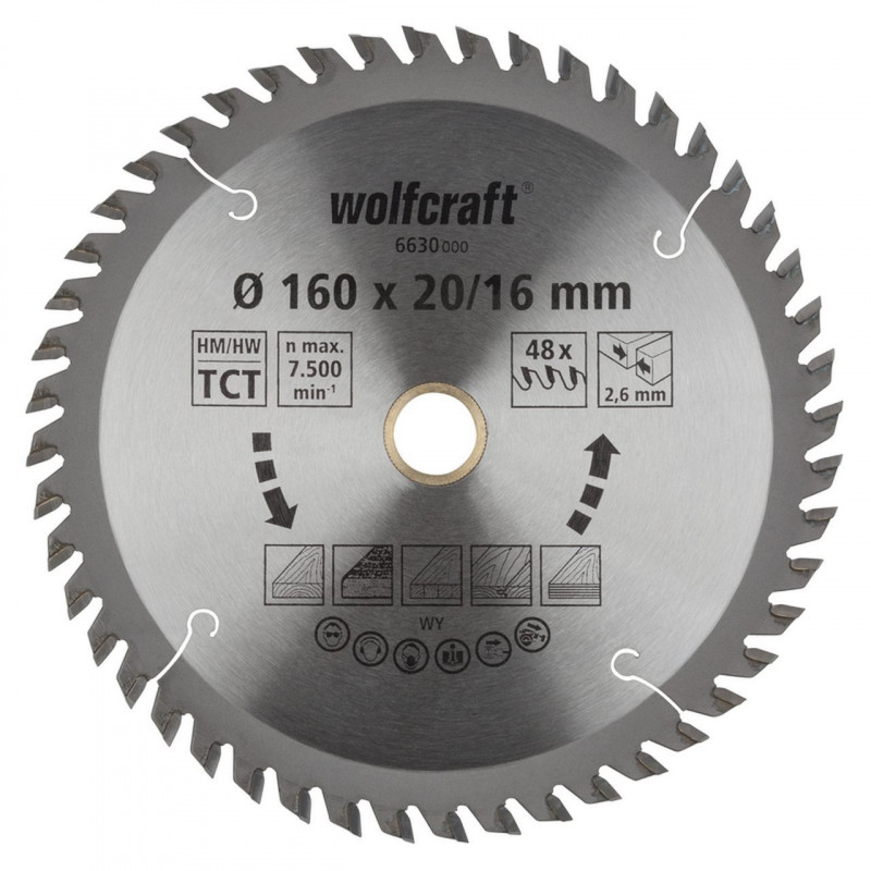 Tarcza HM do pilarek ręcznych Wolfcraft O 160 ( seria pomarańczowa)